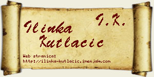 Ilinka Kutlačić vizit kartica
